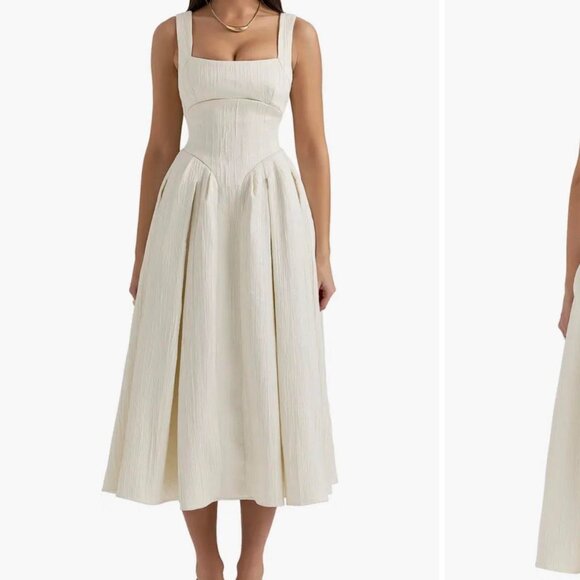 House of CB Isabeau Voluminous Fit & Flare Midi Dress, WORN ONCE - Picture 2 of 2